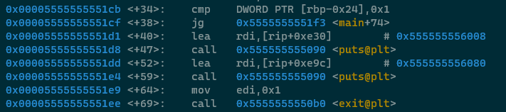 The first chunk of highlighted assembly.