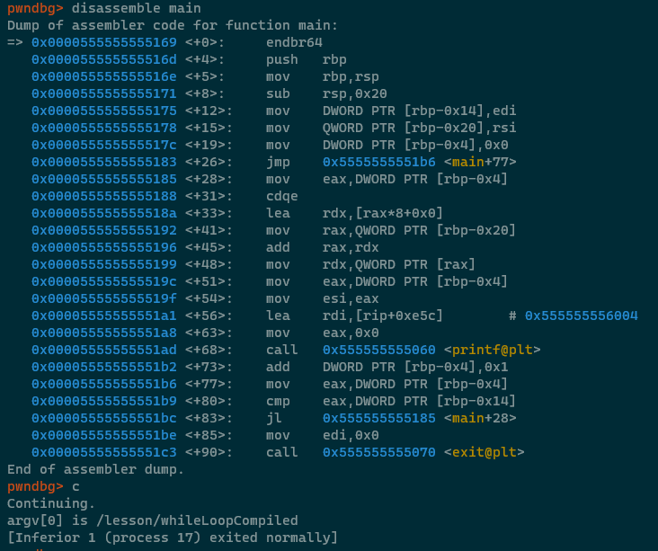 A demo of the while loop application, it's identical to the for loop application at the ASM level.'